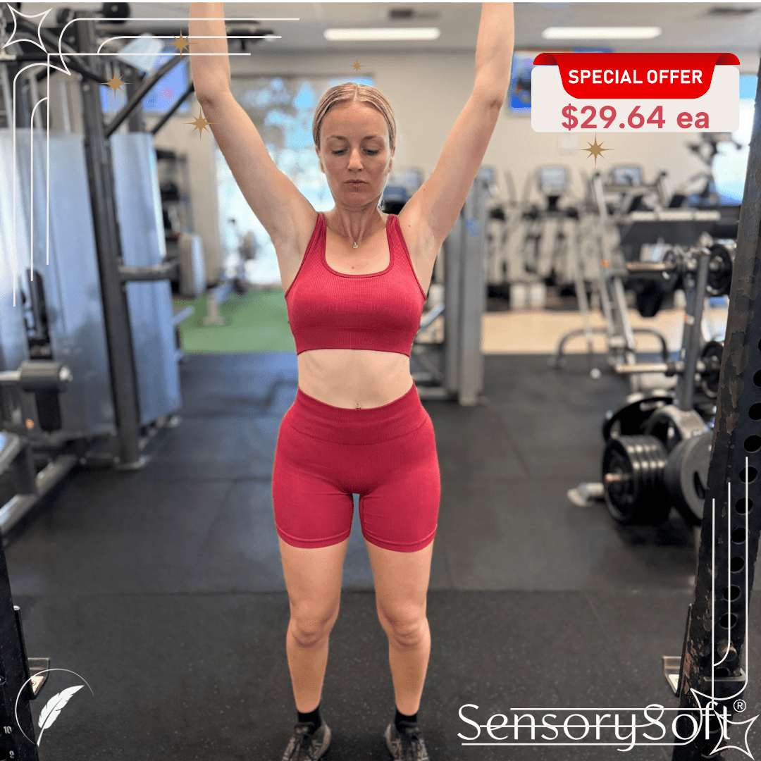 Seamless Ribbed Yoga Sets For Women - SensorySoftShop