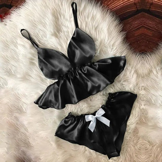 Serene Satin Sleepwear Ensemble - SensorySoftShop