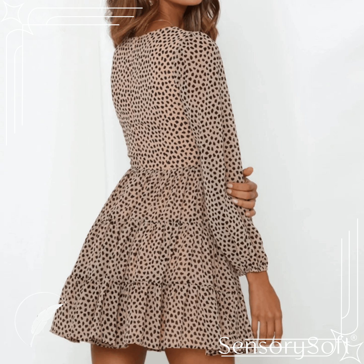 Sexy Leopard V Neck Sundress - SensorySoftShop