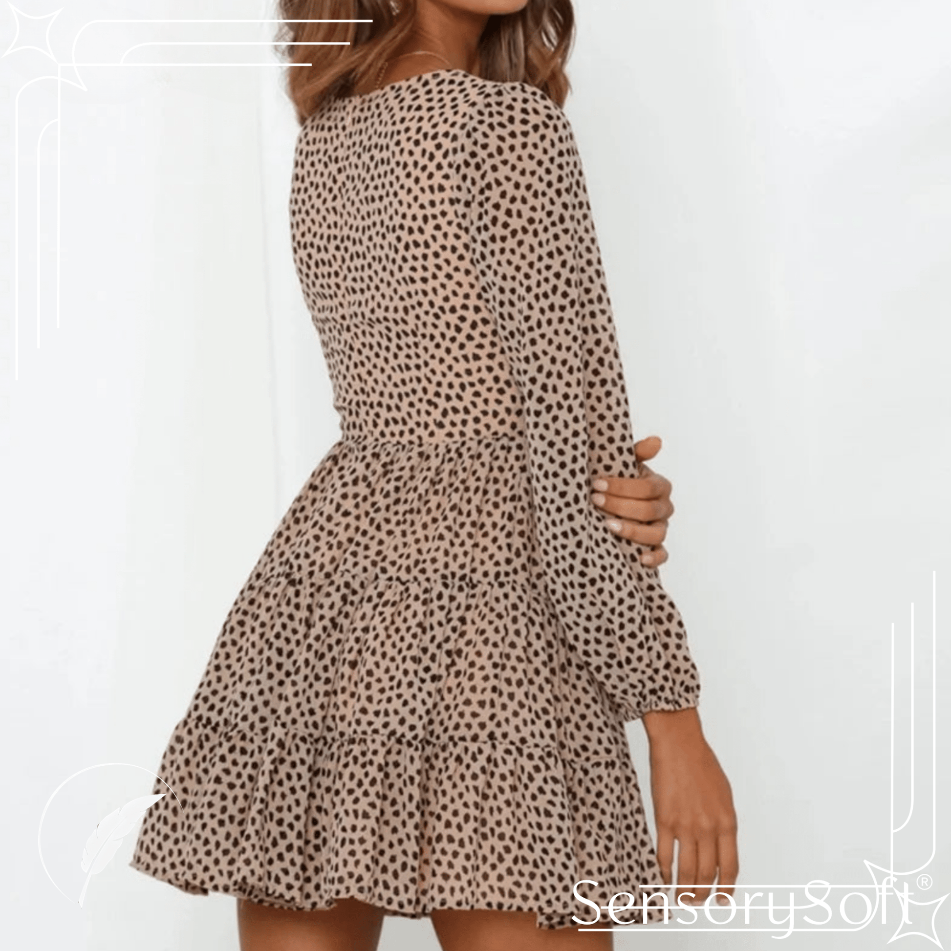 Sexy Leopard V Neck Sundress - SensorySoftShop