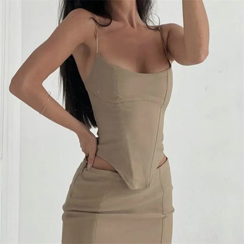 Sexy Two Piece Set Skirt and Corset - SensorySoftShop