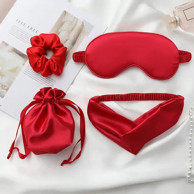 Silk Eye Mask and Accessories Pack – Indulgent Sleep and Self - Care, Anywhere - SensorySoftShop