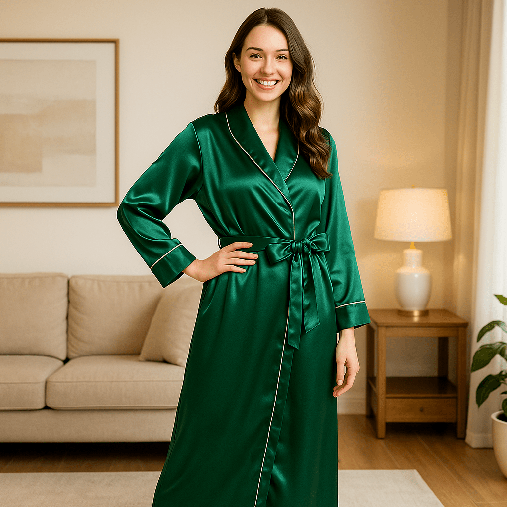 Silk Lace Bathrobe – Lightweight Luxury Loungewear - SensorySoft