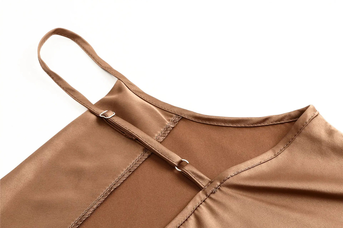 Silk Satin Sleeveless Spaghetti Strap Cami Tops - SensorySoftShop