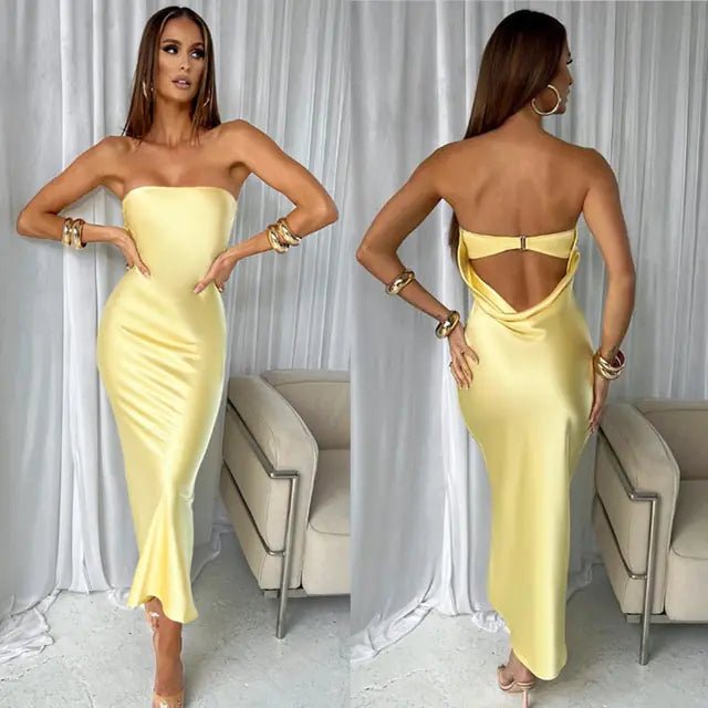 Silkwyn Sexy Satin Evening Dress - SensorySoft