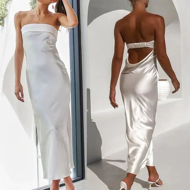 Silkwyn Sexy Satin Evening Dress - SensorySoft