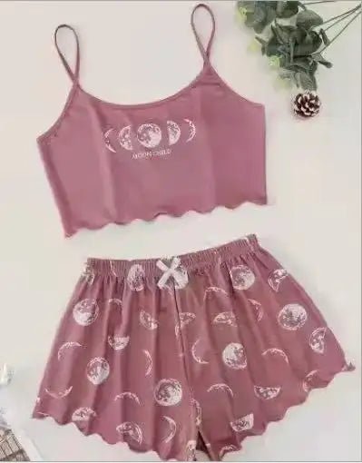 Sleepwear Sling Top Shorts Pajama - SensorySoftShop