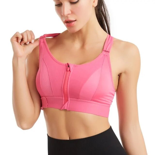 Sports Women Bra Crop Top - Front closure - SensorySoft