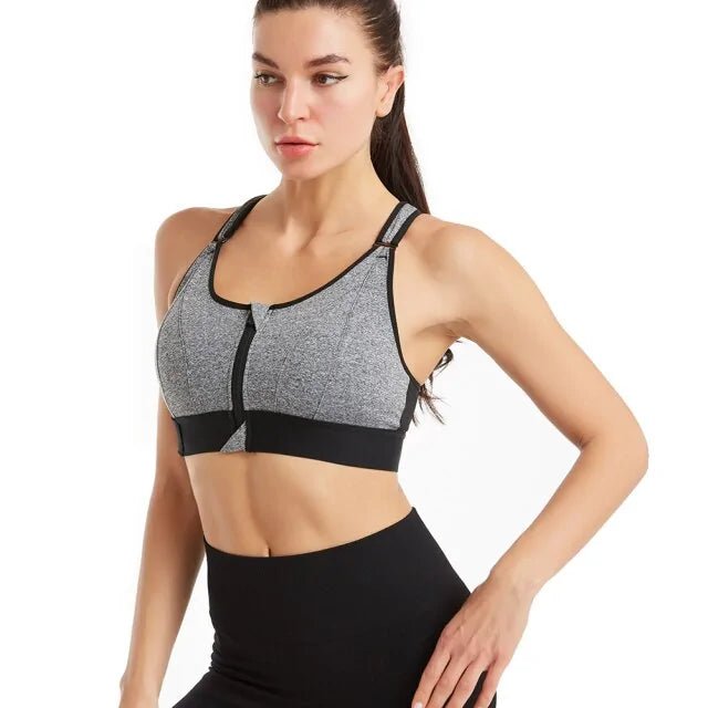 Sports Women Bra Crop Top - Front closure - SensorySoft