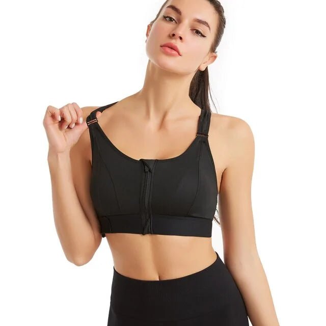 Sports Women Bra Crop Top - Front closure - SensorySoft