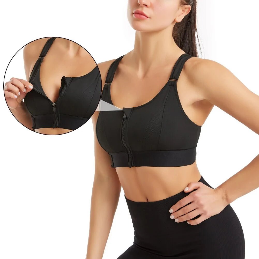 Sports Women Bra Crop Top - Front closure - SensorySoft