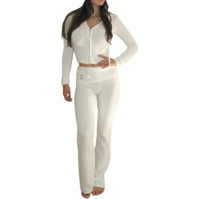Spring Knitted Women's Two Piece Sets - SensorySoftShop