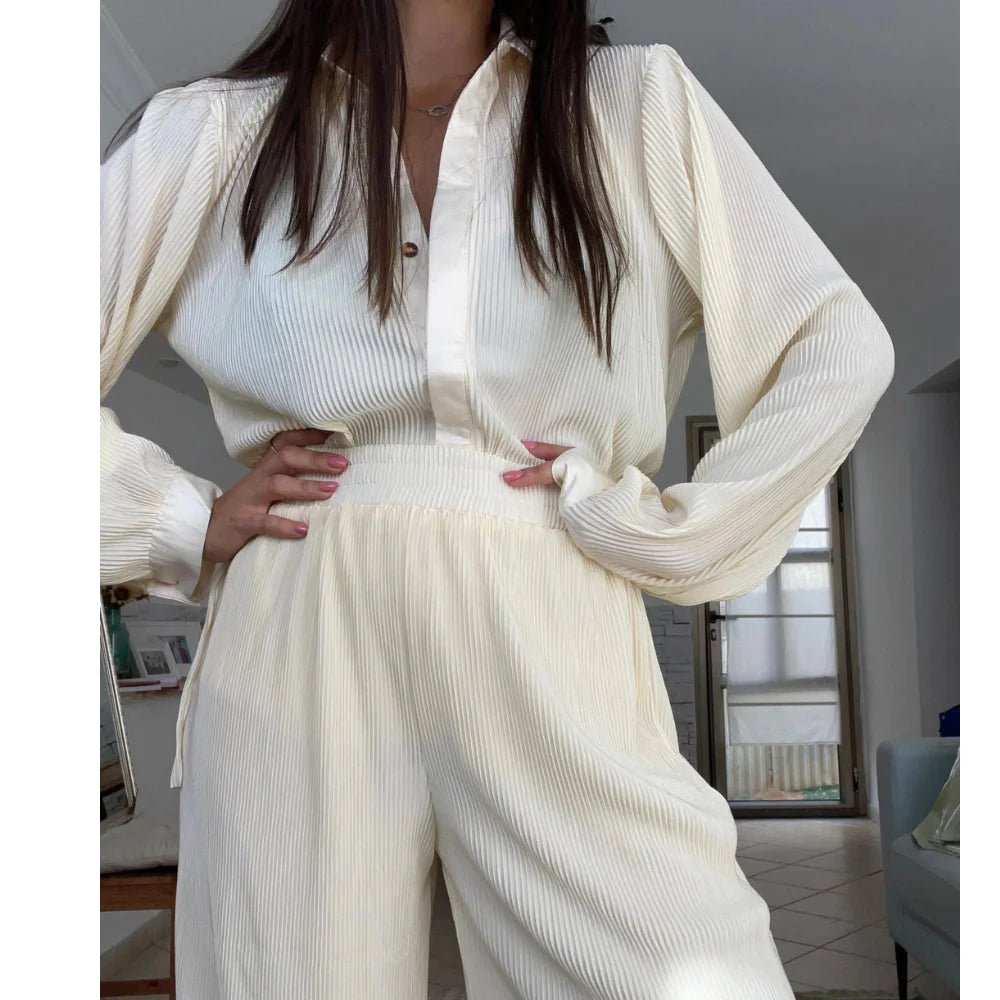 Spring Summer Long Blouse Two Piece Set - SensorySoftShop