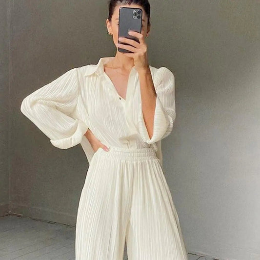 Spring Summer Long Blouse Two Piece Set - SensorySoftShop