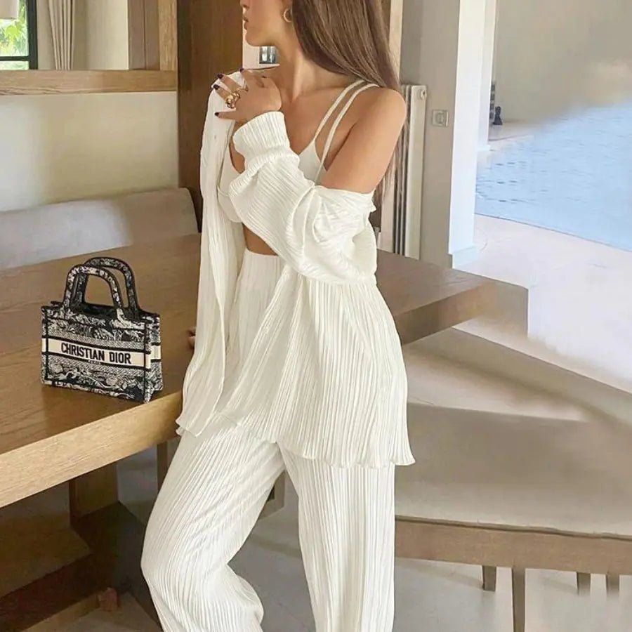 Spring Summer Long Blouse Two Piece Set - SensorySoftShop
