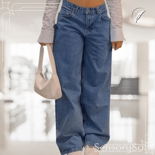 Straight Leg Jeans - Traditional Blue - SensorySoft