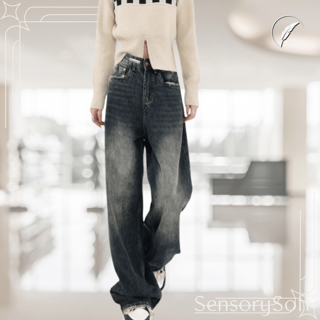 Straight Loose Jeans – Relaxed Fit, Effortless Style - SensorySoft