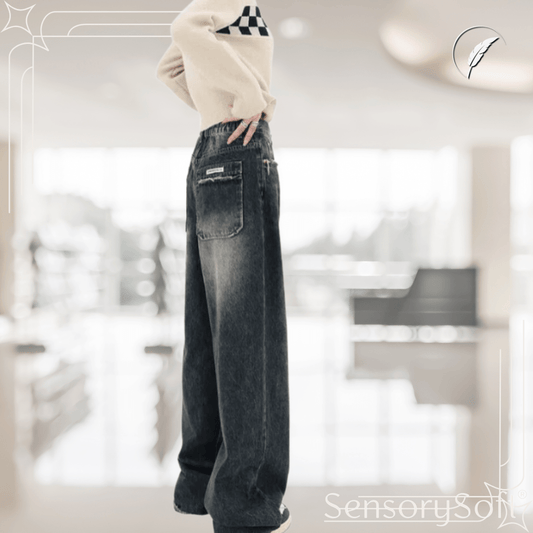 Straight Loose Jeans – Relaxed Fit, Effortless Style - SensorySoft