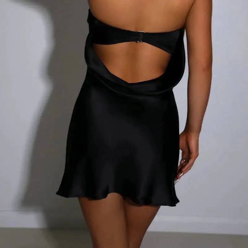 Strapless Satin Mini Dress - SensorySoft