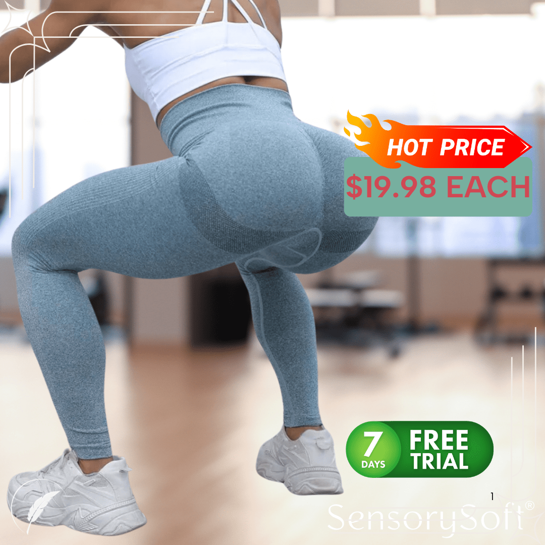 Stretchy High Waist Exercise Leggings - SensorySoft