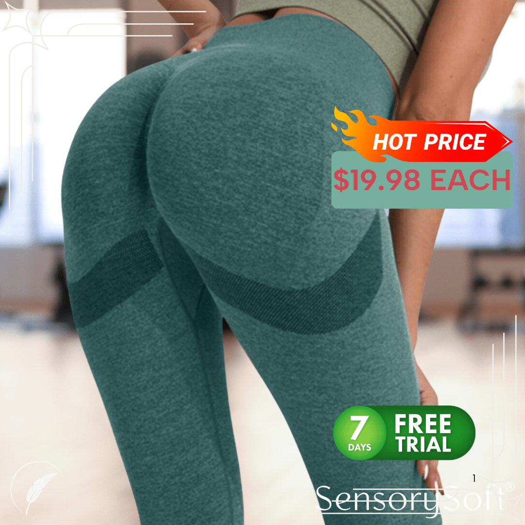 Stretchy High Waist Exercise Leggings - SensorySoft