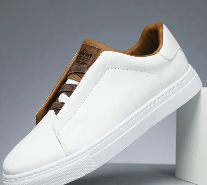 StridePro™ Men's Solid Color Non - slip Fashion Sneakers – Comfortable Everyday Wear - SensorySoft