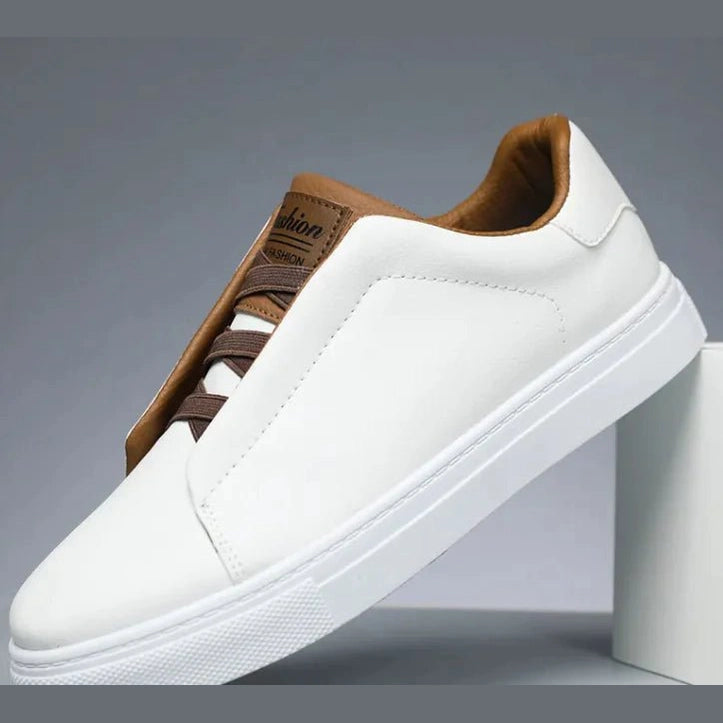 StridePro™ Men's Solid Color Non - slip Fashion Sneakers – Comfortable Everyday Wear - SensorySoft