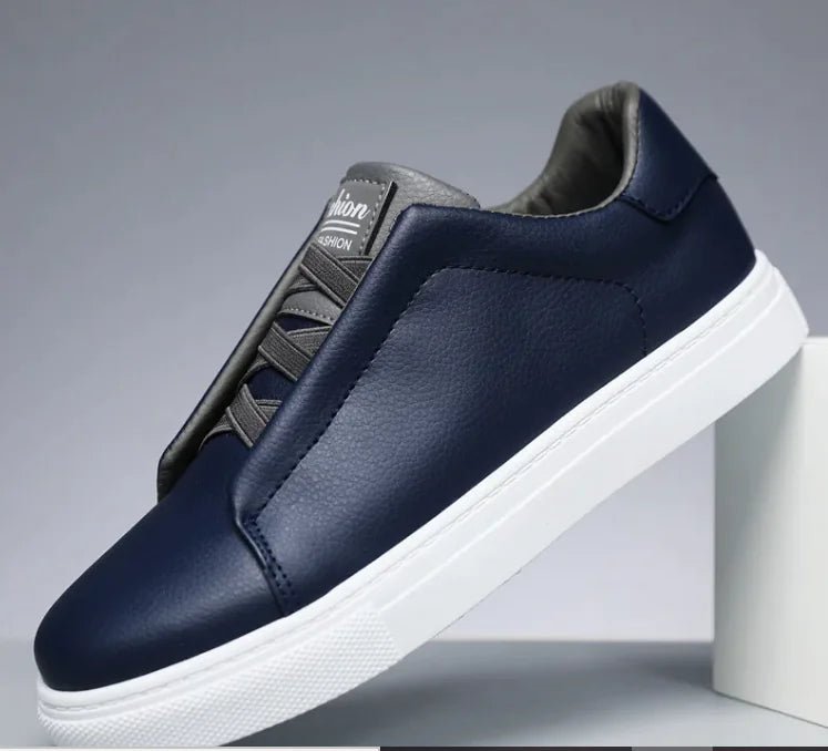 StridePro™ Men's Solid Color Non - slip Fashion Sneakers – Comfortable Everyday Wear - SensorySoft