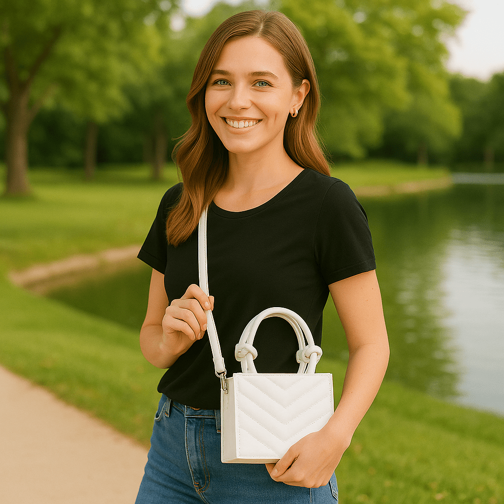 Stylish Women's Handbags Collection in White - SensorySoft
