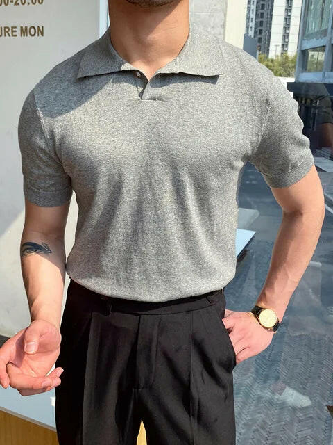 Summer Style with Short Sleeve Men's Fashion Polo Shirts - SensorySoft