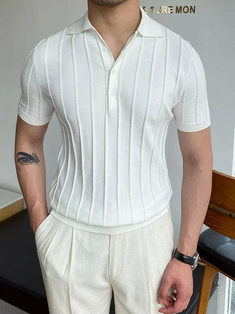 Summer Style with Short Sleeve Men's Fashion Polo Shirts - SensorySoft