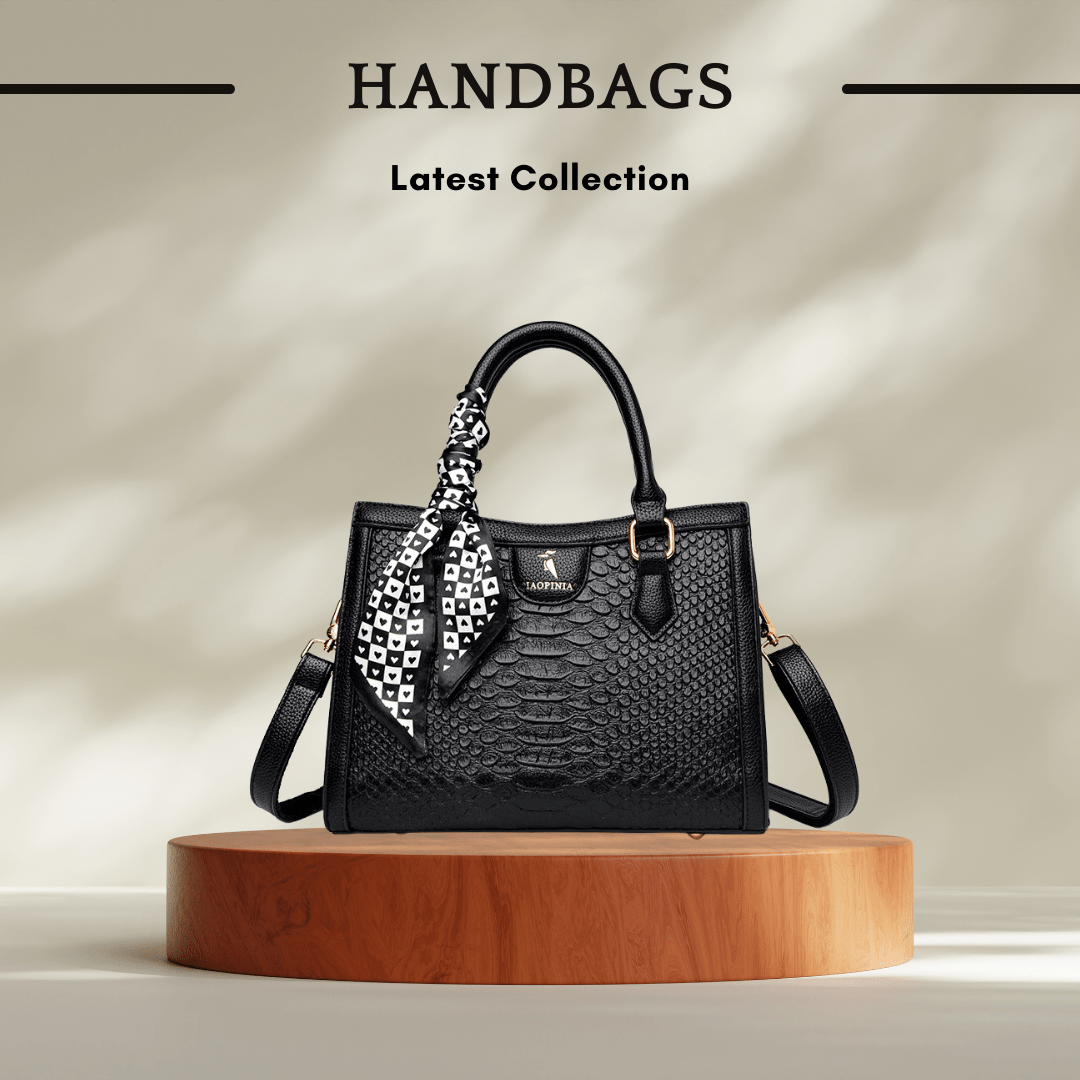 Textured Silk Scarf Pattern Crossbody Handbag In Timeless Black - SensorySoft