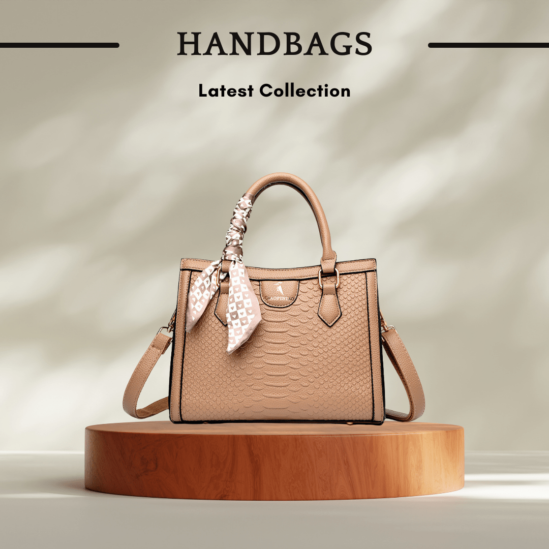 Textured Silk Scarf Pattern Crossbody Handbags in Classic Khaki - SensorySoft