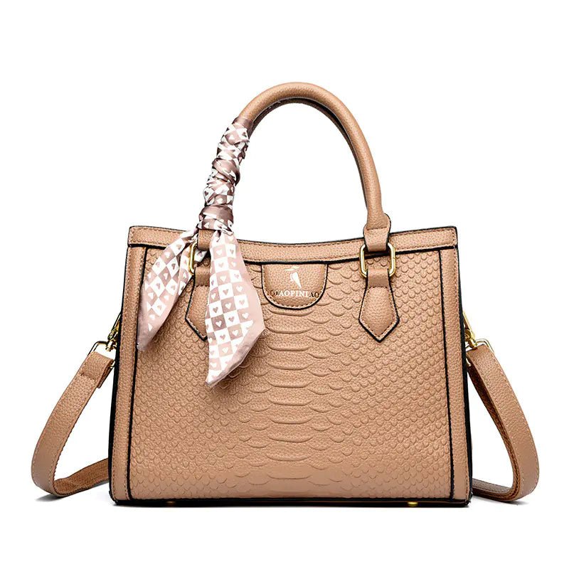 Textured Silk Scarf Pattern Crossbody Handbag - SensorySoft