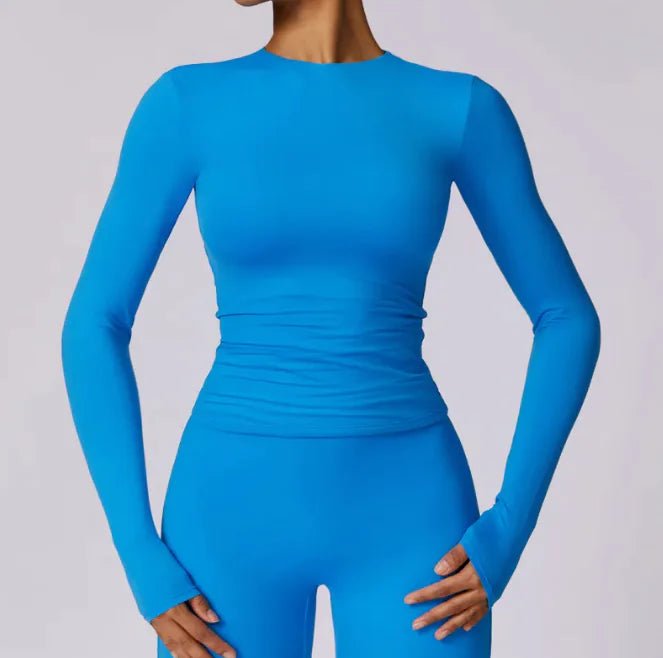 Tight Long Sleeve Yoga Leisure Workout Clothes - SensorySoft