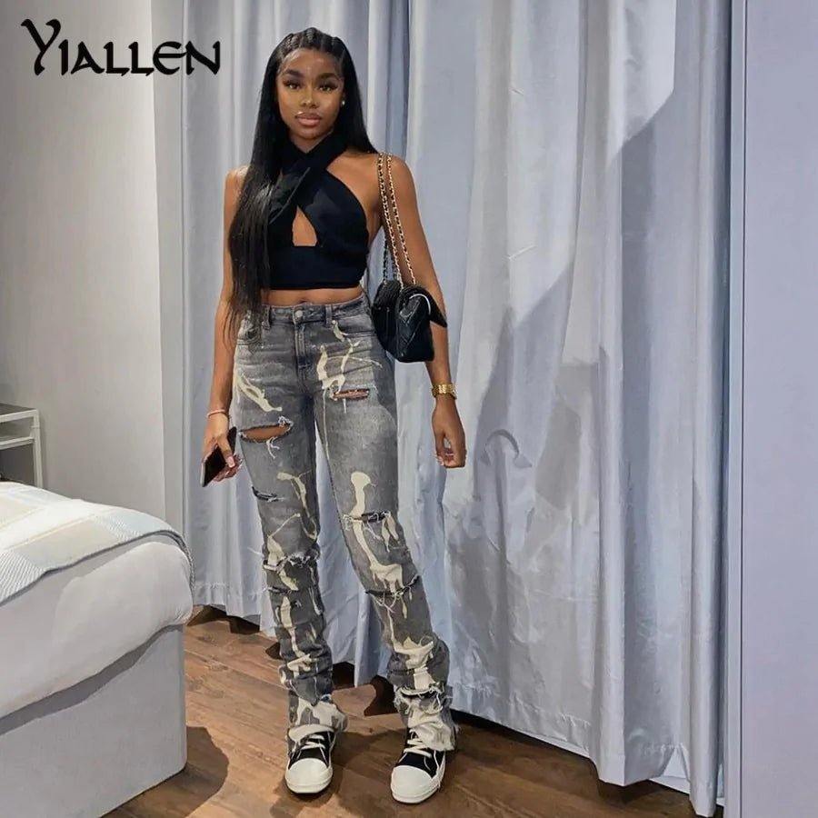 Trendy High - Waisted Skinny Jeans – Bold, Stylish, and Flattering - SensorySoft