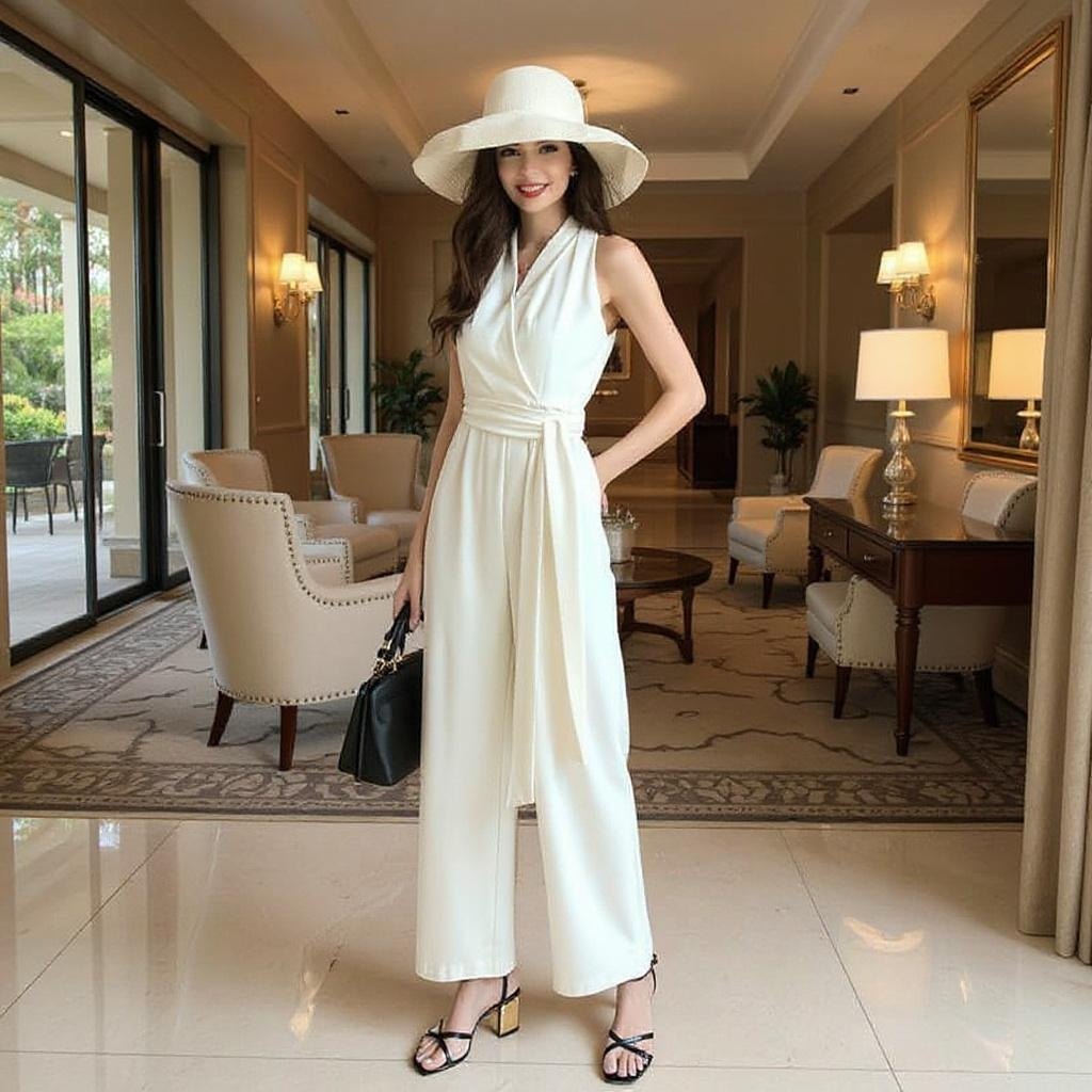 Trendy Women's Wide Leg Pants Overalls Suit - SensorySoftShop
