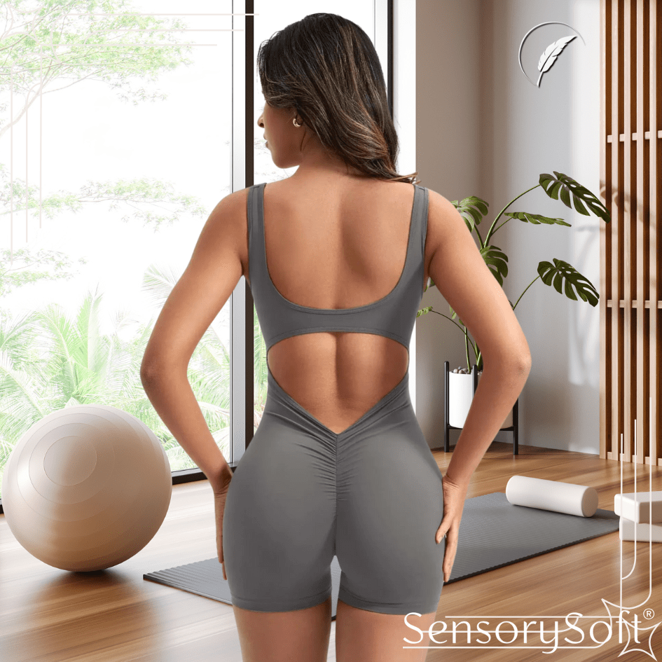 V - Back Romper Activewear - SensorySoft