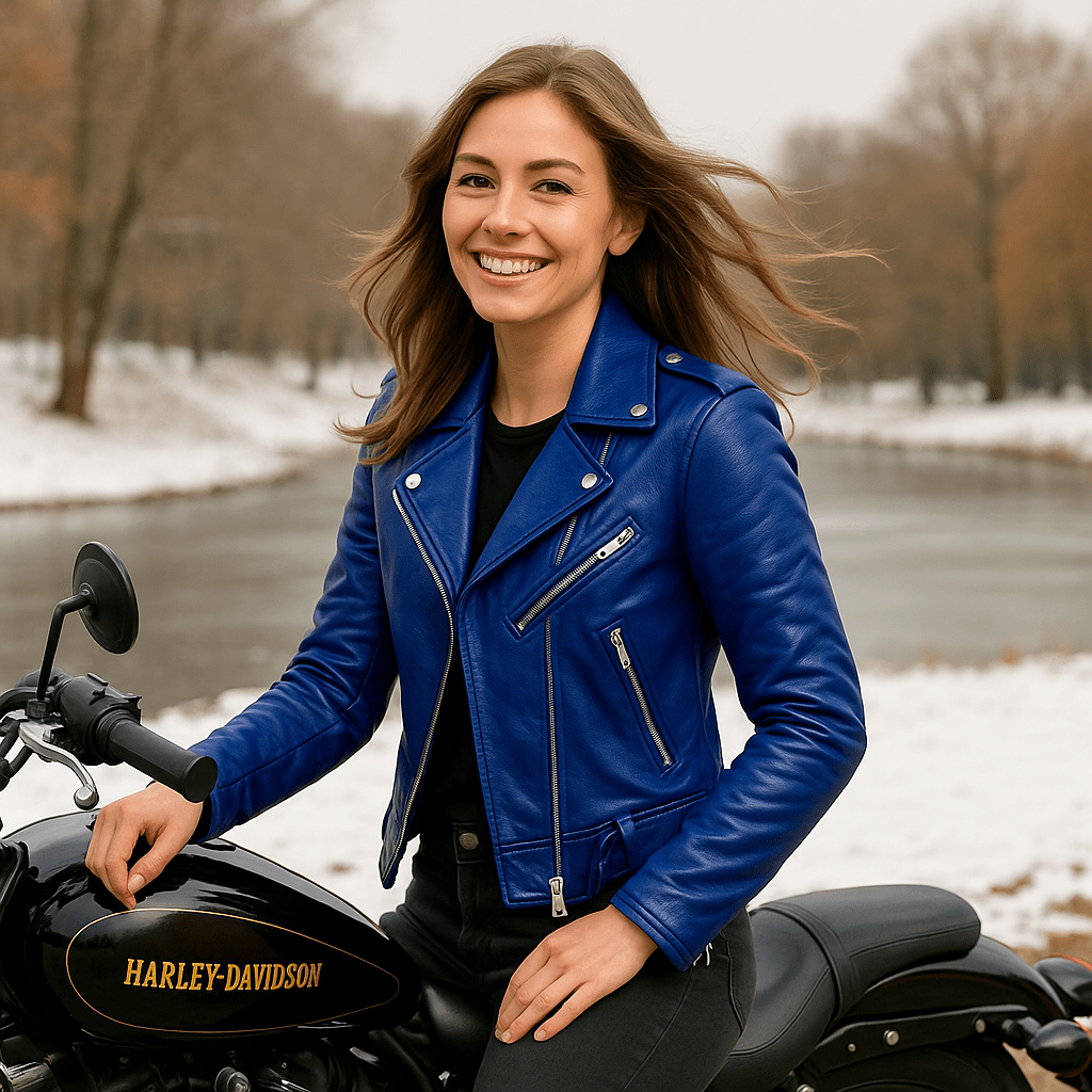 Versatile Street Slim Women's Jackets - Fashionable & Comfortable - Color Blue - SensorySoft