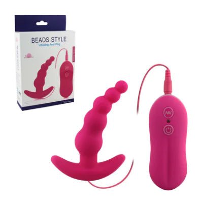 Vibrating Anal Plug with Electric Beads, Adult Toy - SensorySoft