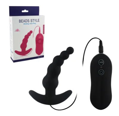 Vibrating Anal Plug with Electric Beads, Adult Toy - SensorySoft