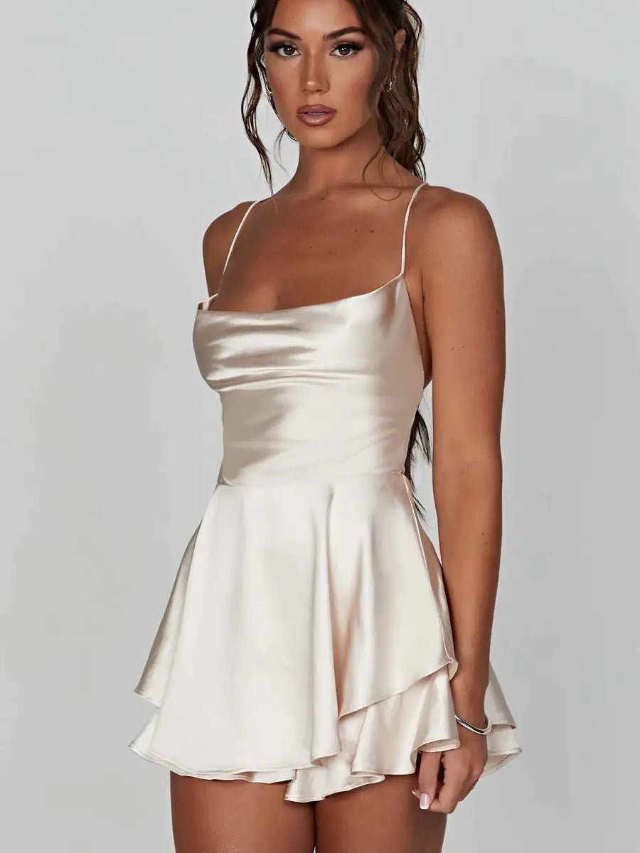 Vintage Silk Charm Satin Bodysuit - SensorySoft