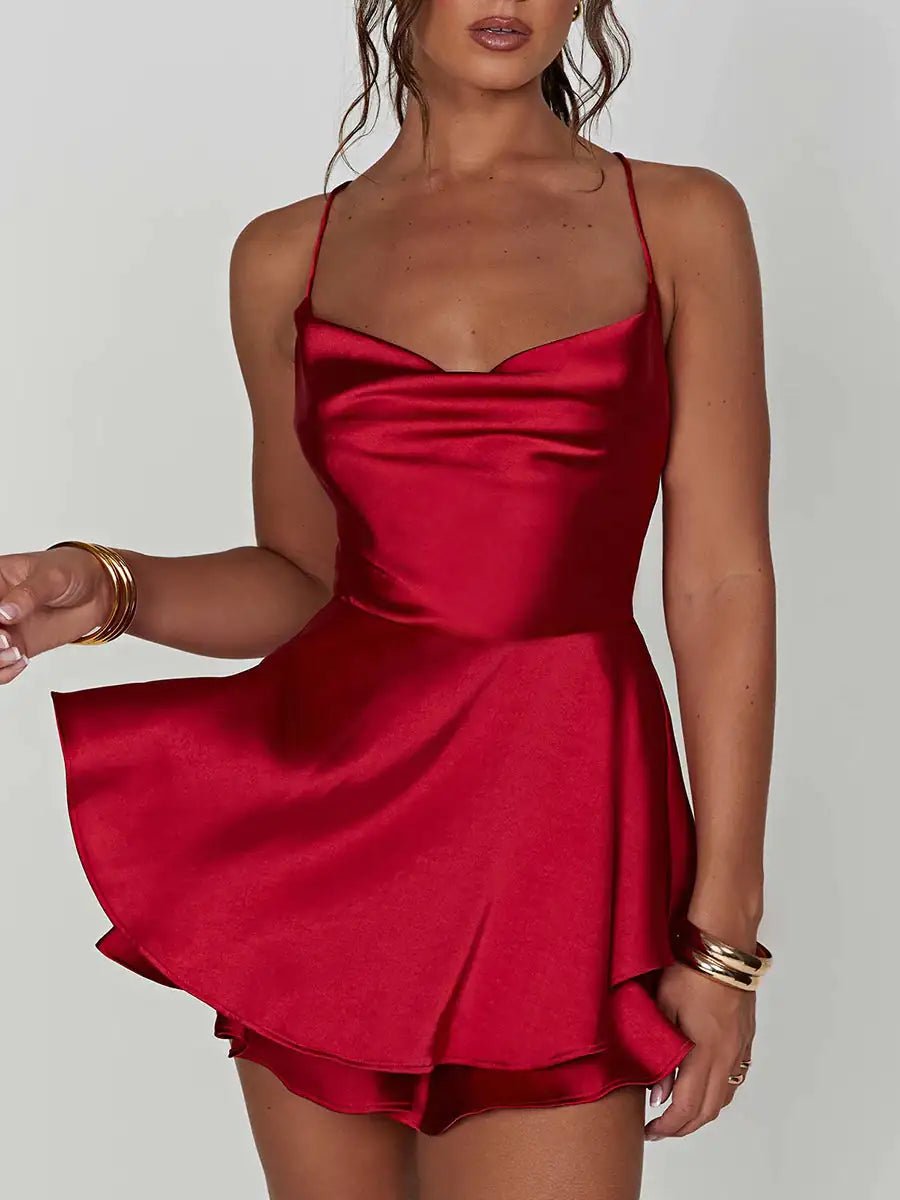 Vintage Silk Charm Satin Bodysuit - SensorySoft