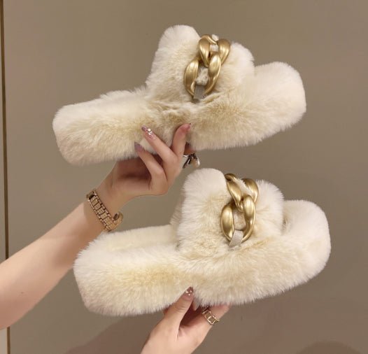 Warm Outdoor Trend Slippers with Thick Bottom - SensorySoftShop