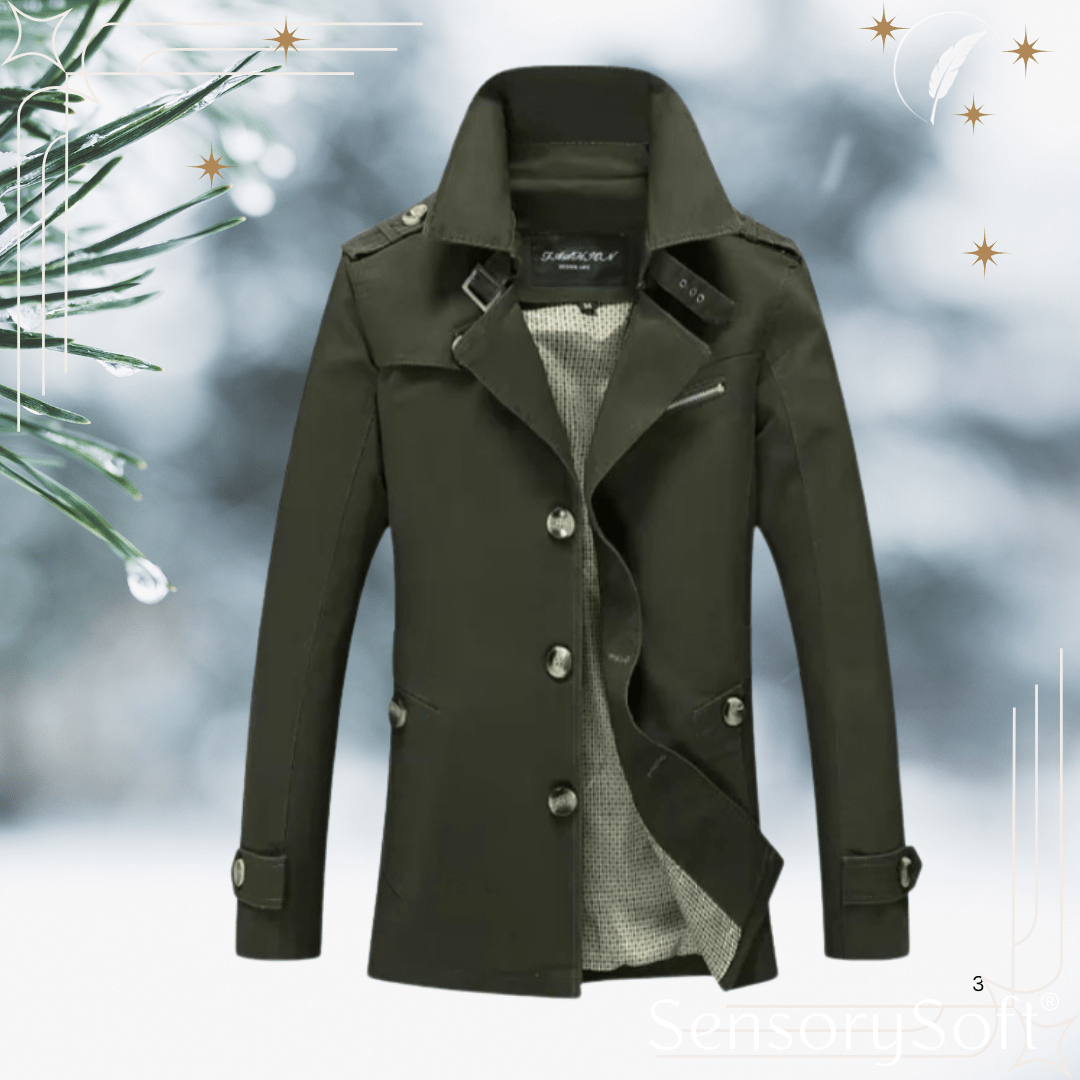 Windbreaker Jacket Coat – Lightweight and Water - Resistant - SensorySoft