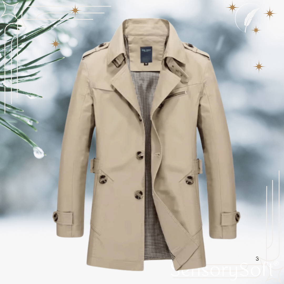 Windbreaker Jacket Coat – Lightweight and Water - Resistant - SensorySoft
