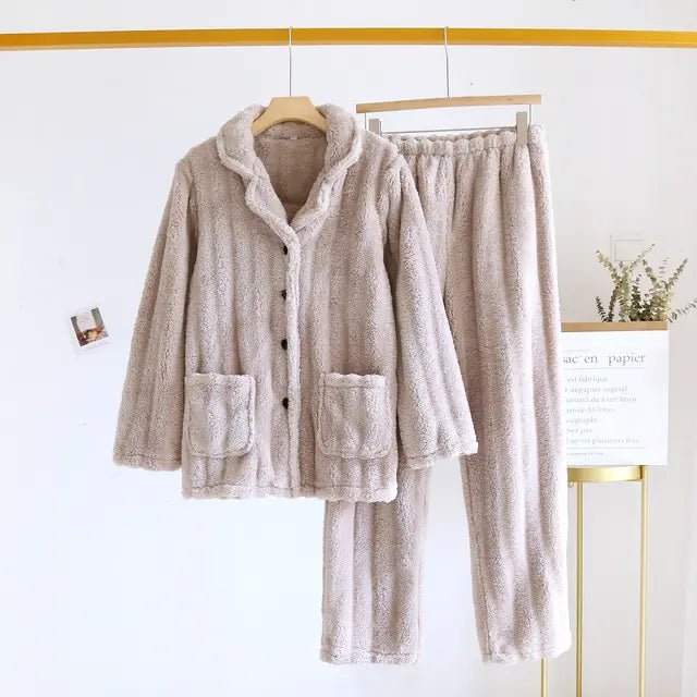Winter Couple Pajamas Suit – Flannel Softness Meets Perfect Snuggle Style - SensorySoft