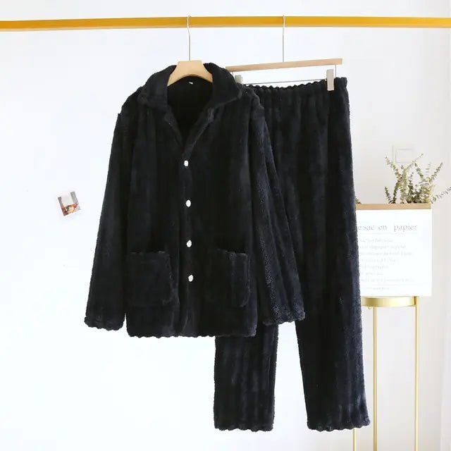 Winter Couple Pajamas Suit – Flannel Softness Meets Perfect Snuggle Style - SensorySoft