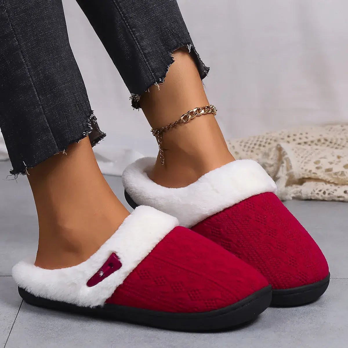 Winter Furry Slippers Indoor Outdoor Fluffy Suede - SensorySoftShop