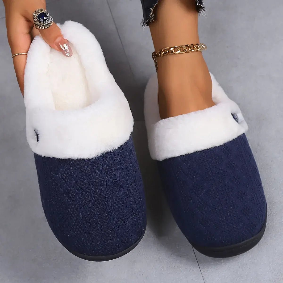 Winter Furry Slippers Indoor Outdoor Fluffy Suede - SensorySoftShop
